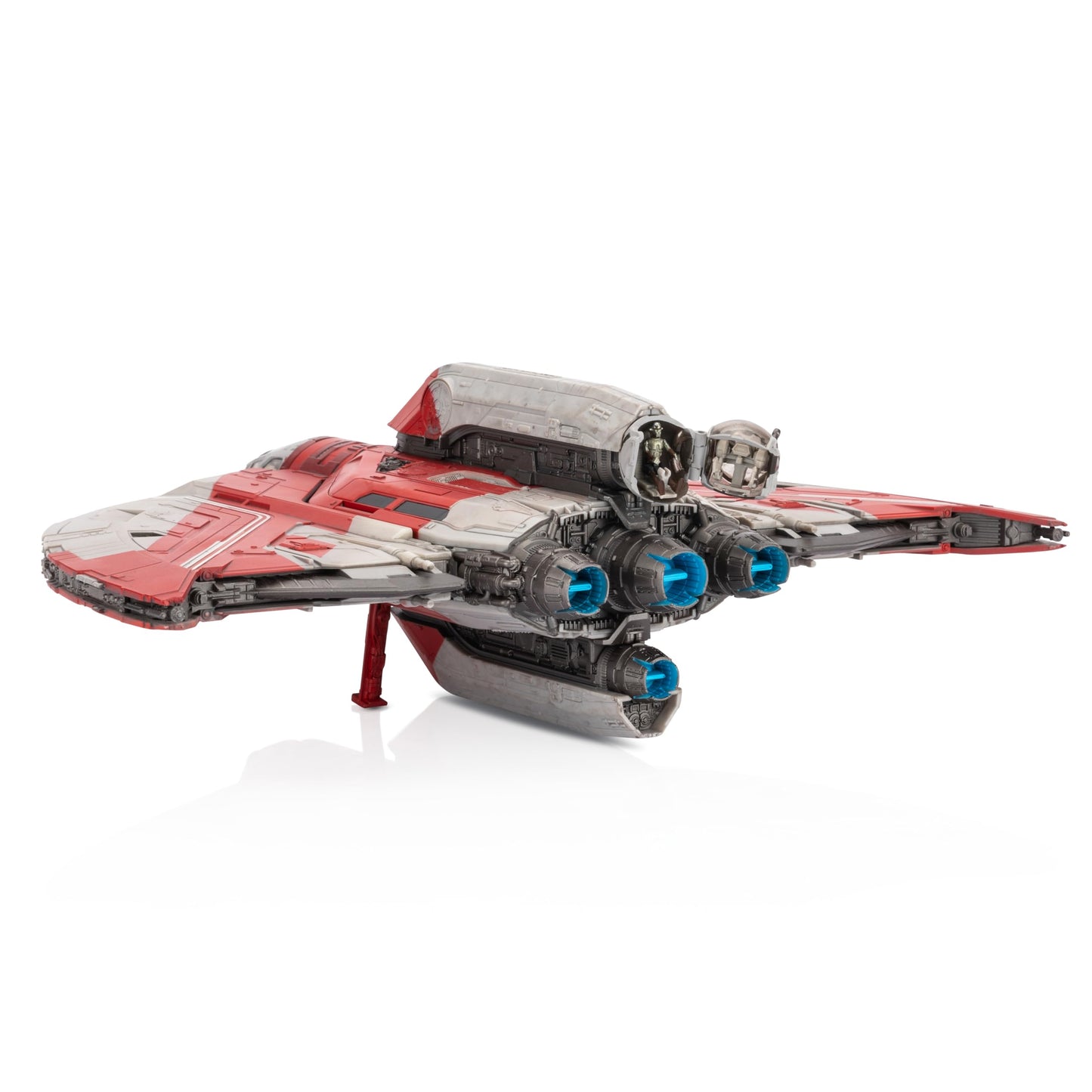 Star Wars Micro Galaxy Squadron Ahsoka Tano's T-6 Jedi Shuttle - 13-Inch Vehicle with Rotating Wings and Three 1-Inch Micro Figure Accessories