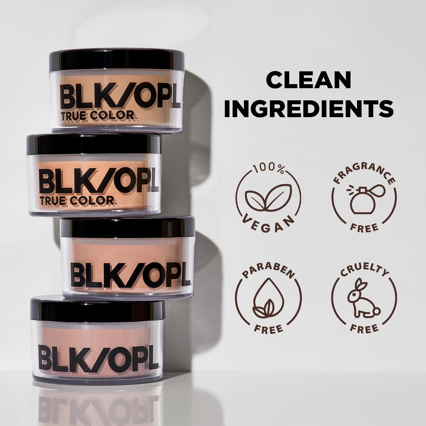 BLK/OPL TRUE COLOR Soft Velvet Finishing Powder, Deep - hypoallergenic, paraben-free, and cruelty-free