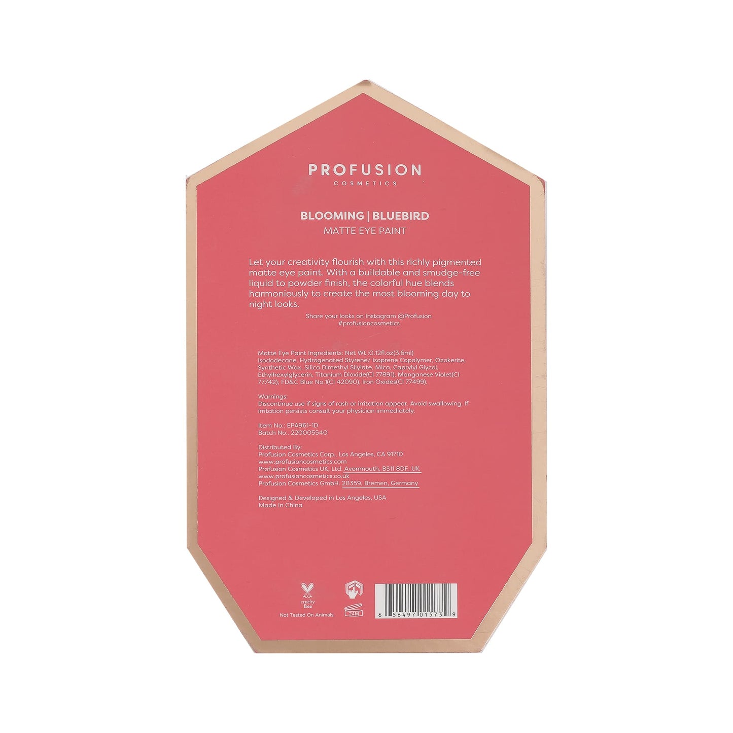 Profusion Cosmetics Matte Eye Paint Makeup- Few Seconds to Dry Create the Most Blooming Day-to-Night Looks (Bluebird)