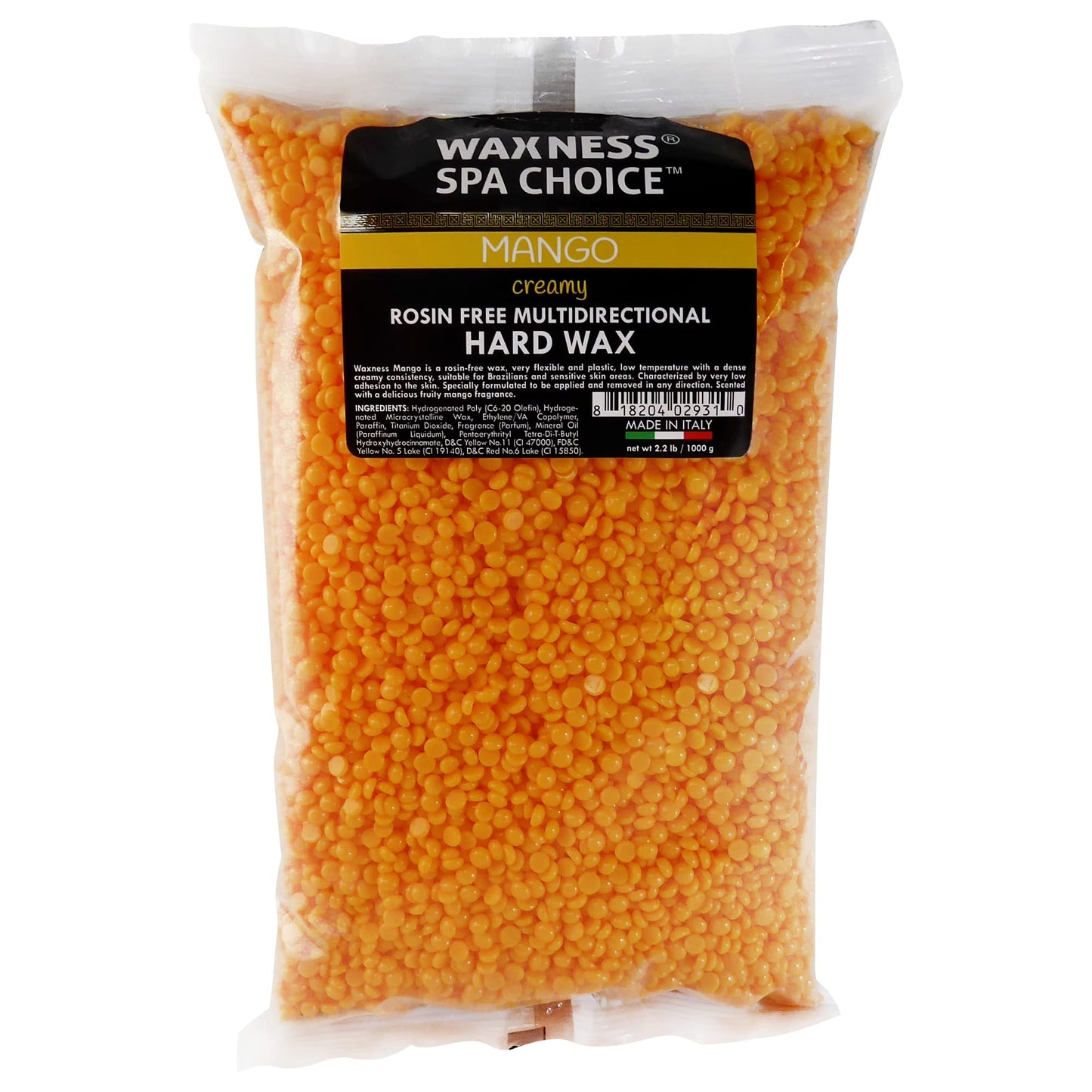 Waxness Spa Choice Rosin Free Multidirectional Hard Wax Mango 26.4 lb / 12 kg Beauty and Personal Care Waxness
