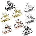 Small Hair Clips Akamino Metal Hair Claw Clips, Hair Accessories for Women Half Bun Hairpins for Thick - 8 Pack