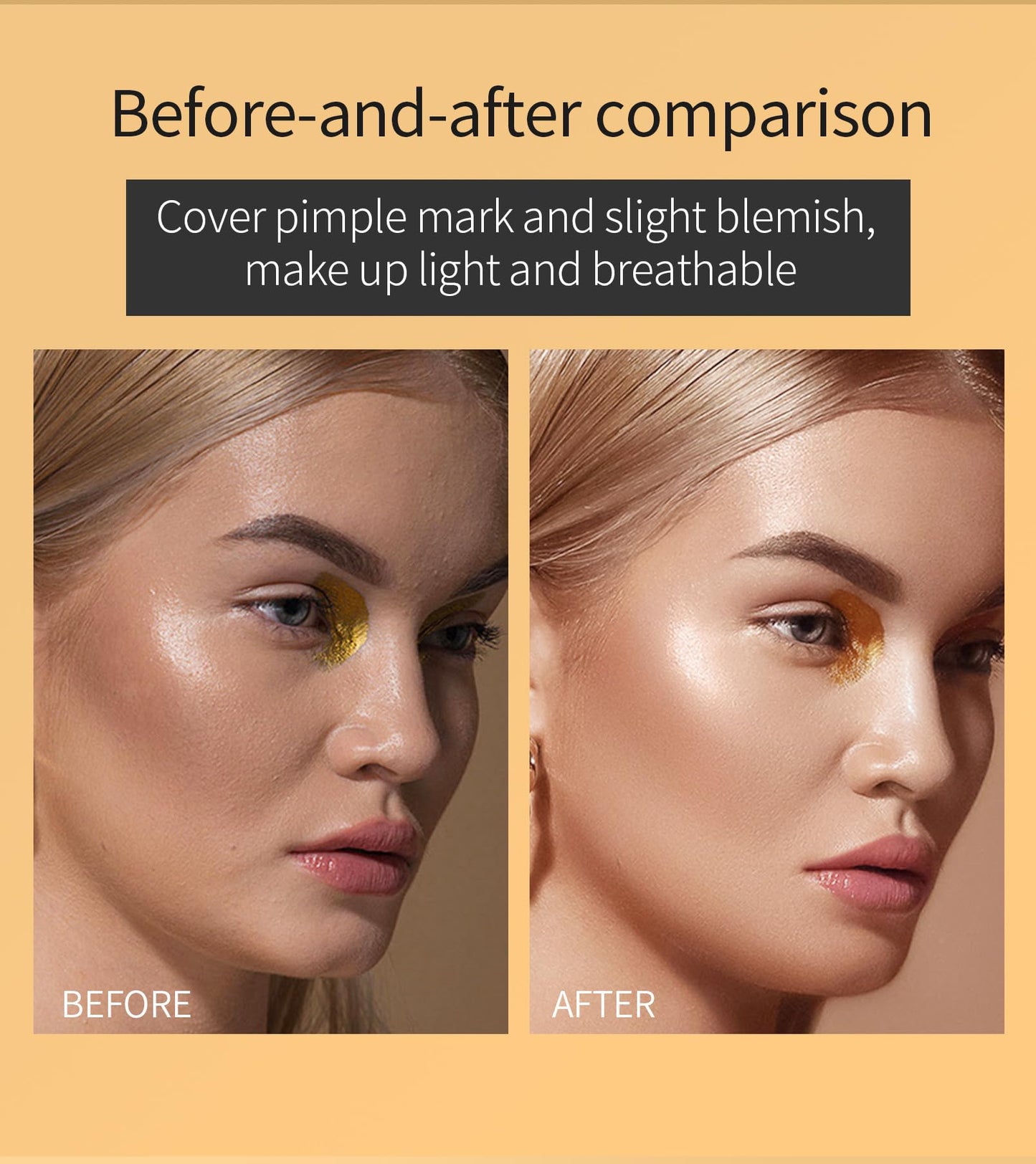 Contour Beauty Wand?Liquid Face Concealer Contour Stick with Cushion Applicator - Long Lasting Lightweight Formula for Flawless Contouring