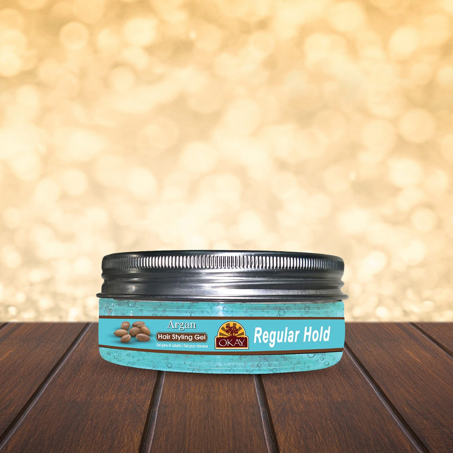 Argan Hair Gel Regular Hold Healthy Conditioning Shine,Leaves Hair Smooth,Conditions Hair No flakes,No stick,No Itch,and Alcohol-Free,For All Hair