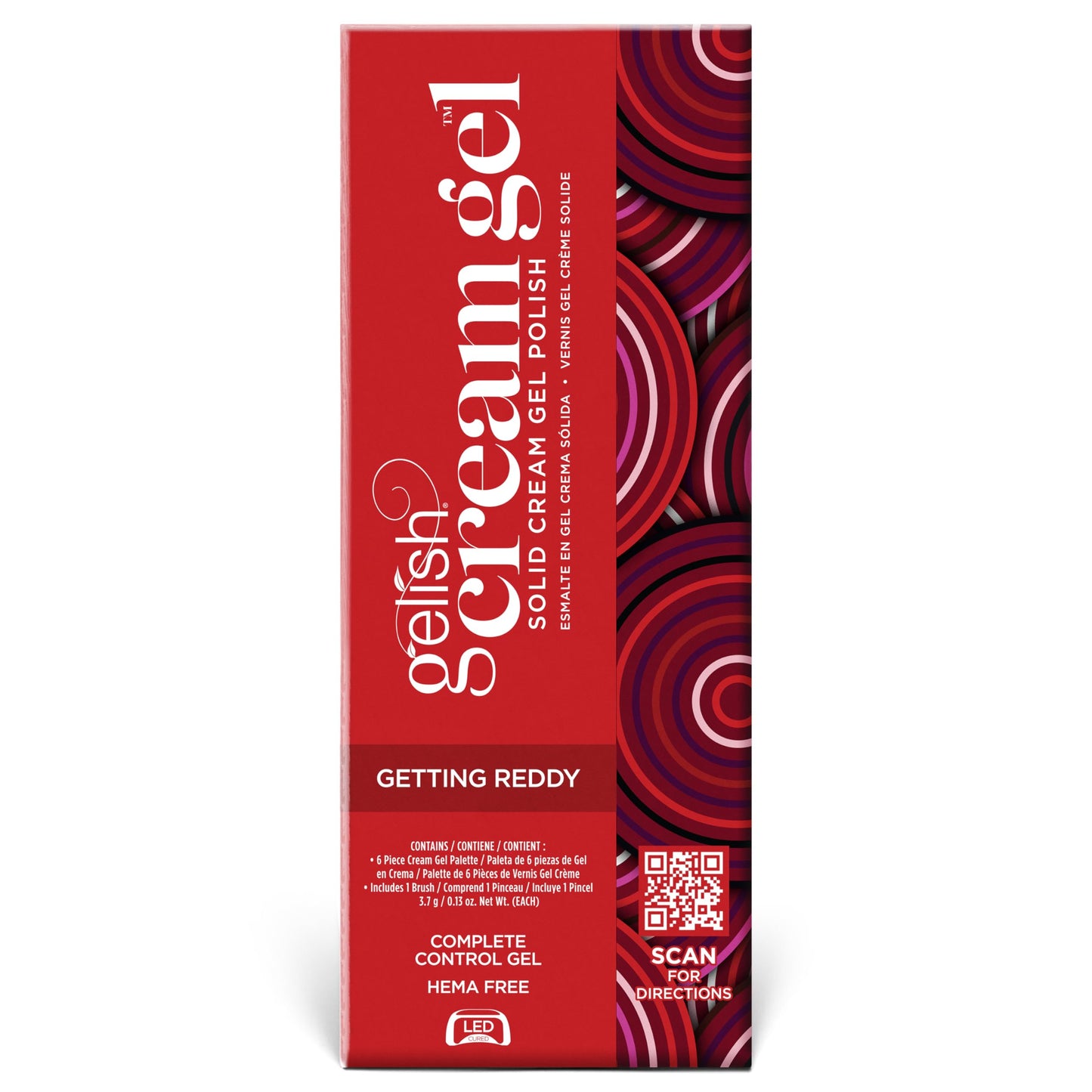 Gelish Cream Gel Soak-Off Solid Gel Polish with Brush - Getting Reddy Palette Beauty & Personal Care Gelish