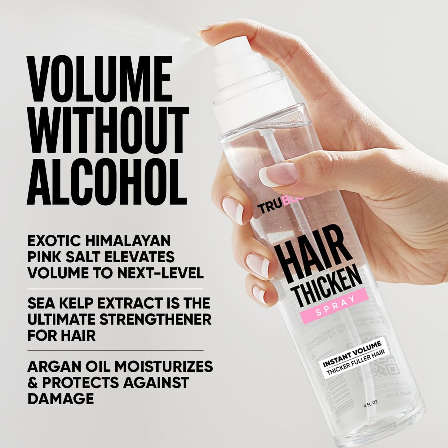 Tru Bloom Hair Thickening Spray - Fuller, Thicker Hair in seconds. All Natural Hair Volume Booster. Stylist-Recommended