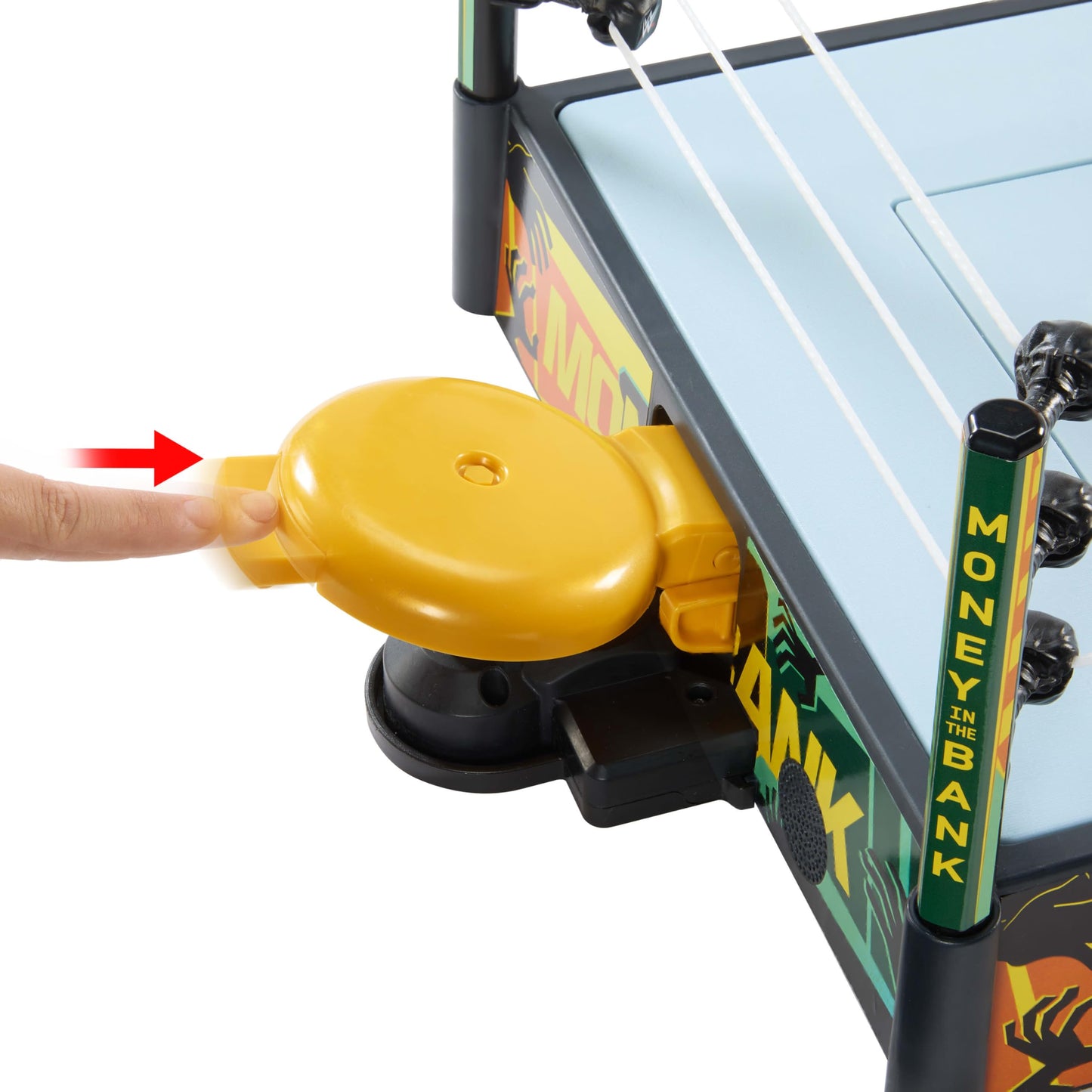 Mattel WWE Money in The Bank Cash-in Ring Playset – 2 Play Modes, 40+ Sounds & Phrases, Launcher, Crane, Ladders & Briefcase