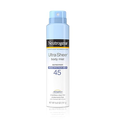 Neutrogena Ultra Sheer Spf#45 Body Mist Full Reach Spray 5 Ounce (148ml) (3 Pack)