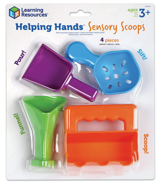 Learning Resources Helping Hands Sensory Scoops | Fine Motor Tool Set for Sand, Water & Kinetic Play | Toddler, Preschool & Homeschool Toy