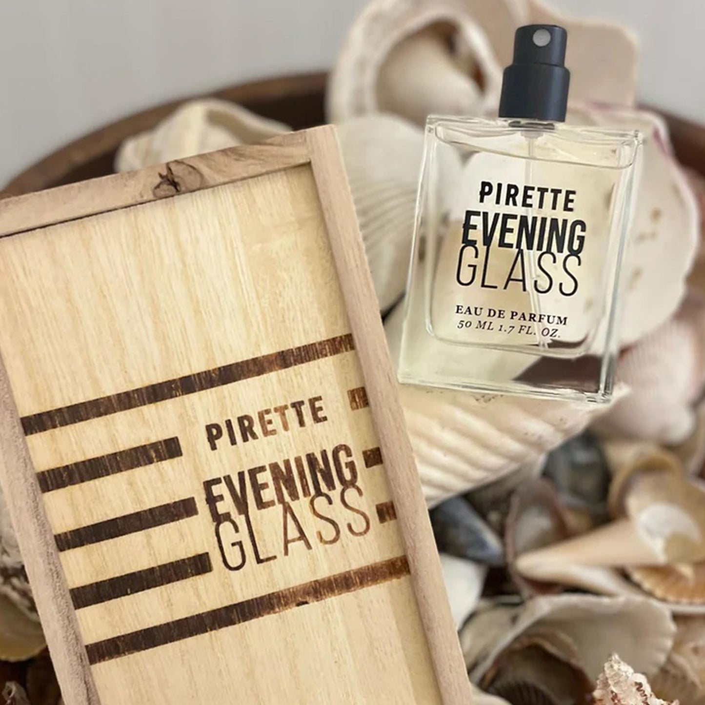 PIRETTE Evening Glass Eau de Parfum Spray for Women, Beach-Inspired, Long Lasting Womens Perfume with Notes of Dark Coconut, Warm Wood, Smoky Vanilla Beauty & Personal Care PIRETTE