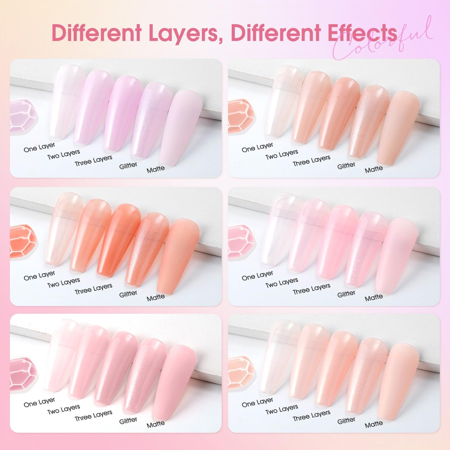 ROSALIND 30pcs Jelly Gel Polish Set, 26 Colors Translucent Nude Pink Neon Gel Nail Polish Set with Sheer Matte Glossy Glitter Effects for Nails Beauty and Personal Care ROSALIND