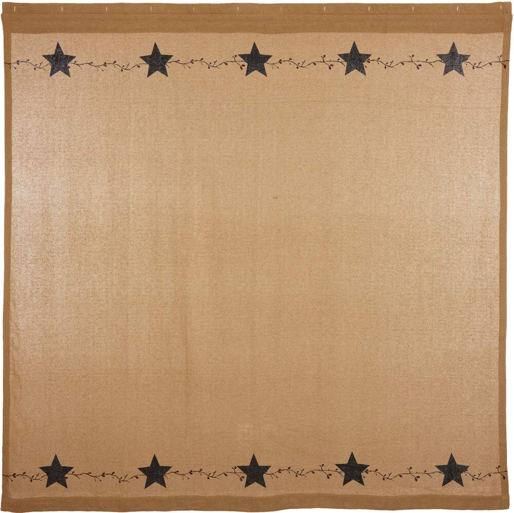 Pine Valley Quilts Star and Pip Country Primitive Shower Curtain 72x72