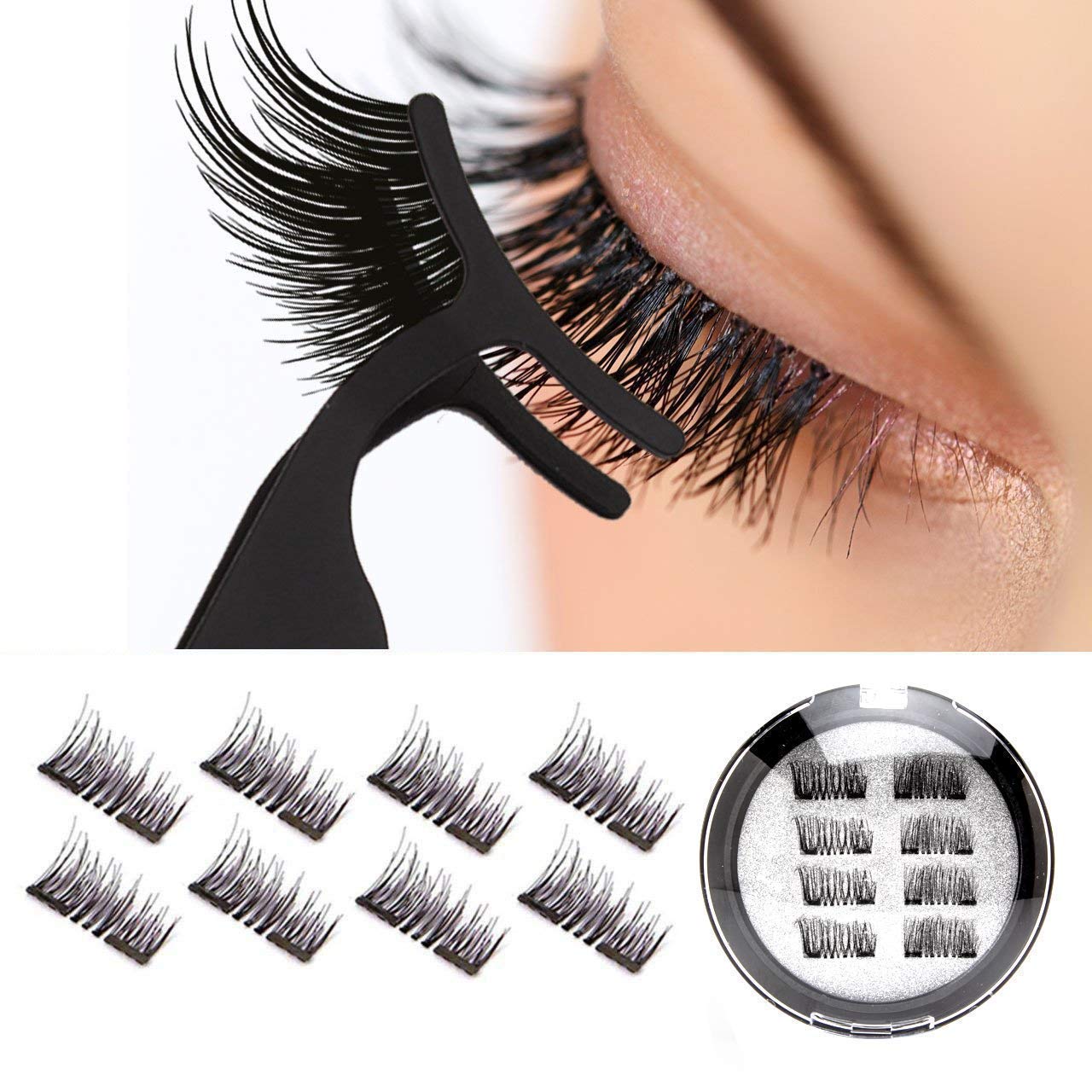 VASSOUL Magnetic Eyelashes with Applicator - Reusable Premium Lashes, Easy Application, No Glue Needed, Natural Look