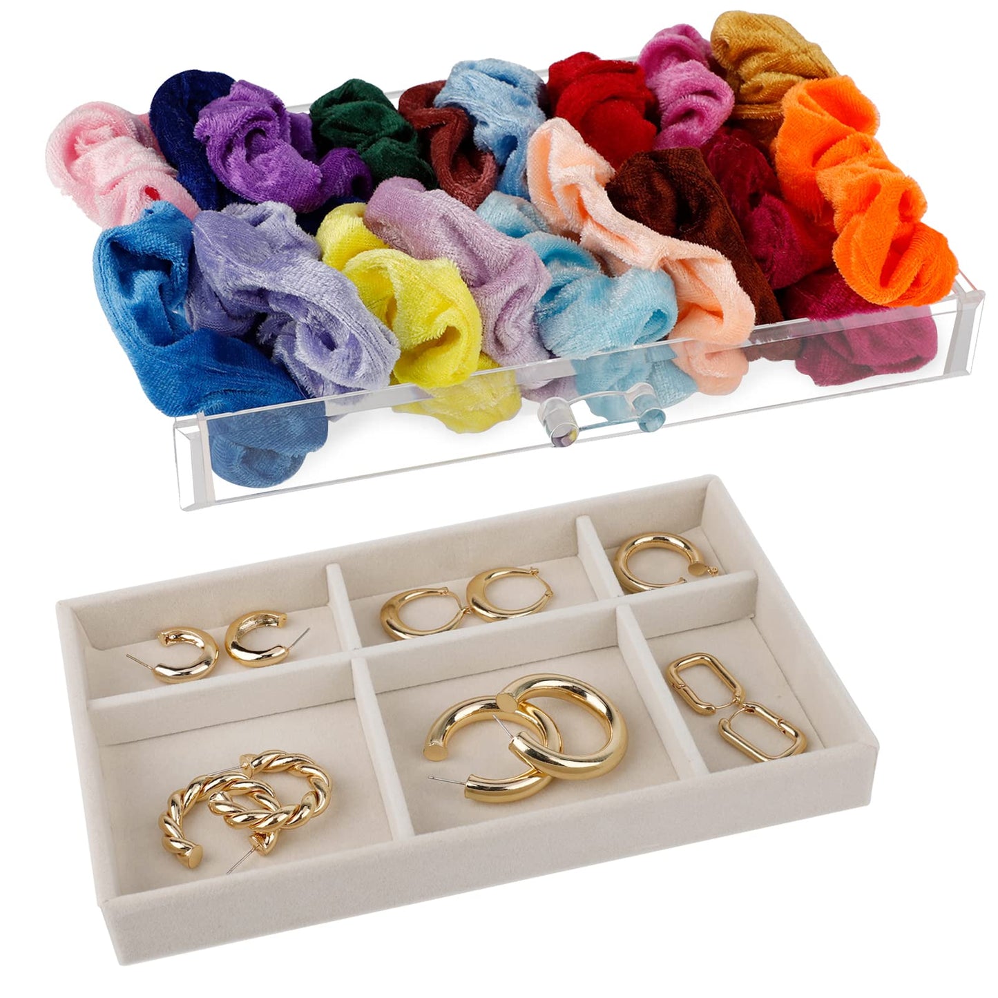 UYBeauty Acrylic Jewelry Box with 5 Drawers,Velvet Jewellery Organizer,Jewelry Storage Case for Earring Necklace,Ring Organizer Storage…