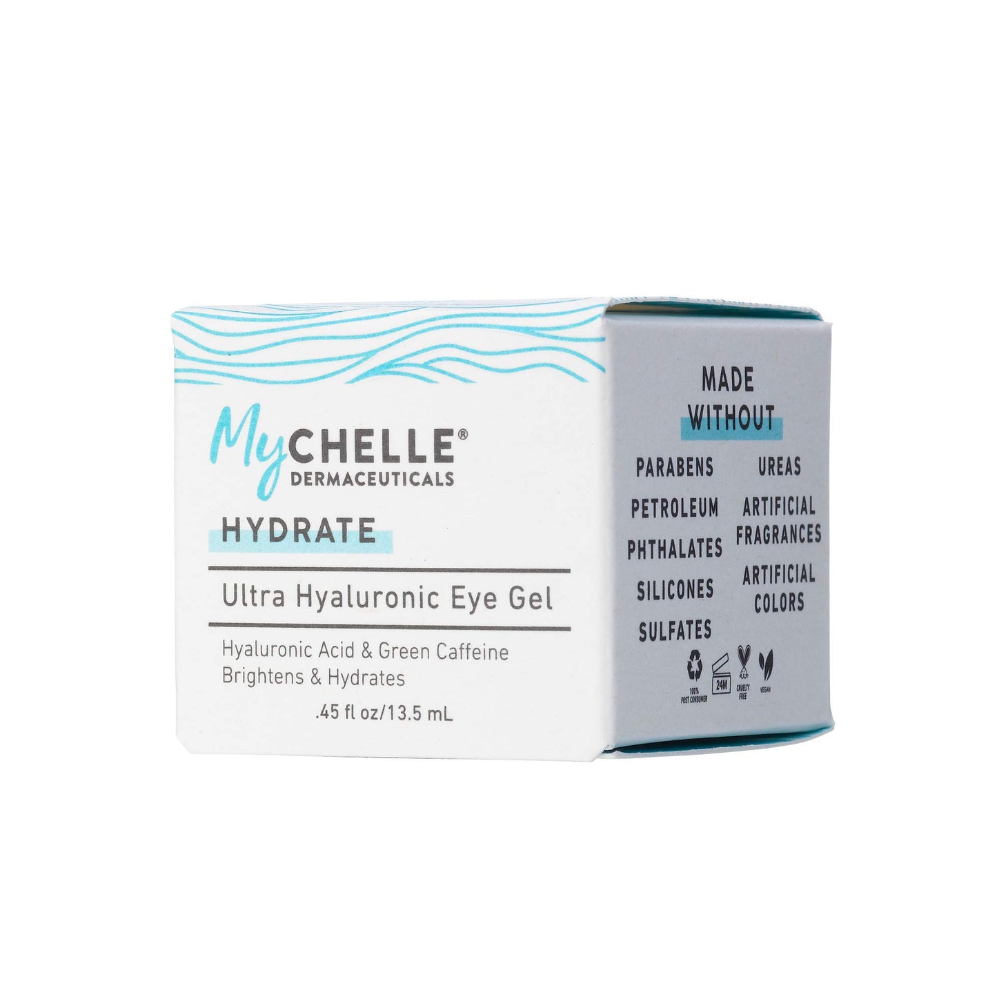 MyChelle Dermaceuticals Ultra Hyaluronic Eye Gel 0.45 oz – Hydrating Vegan Formula to Plump Skin & Reduce Fine Lines and Wrinkles