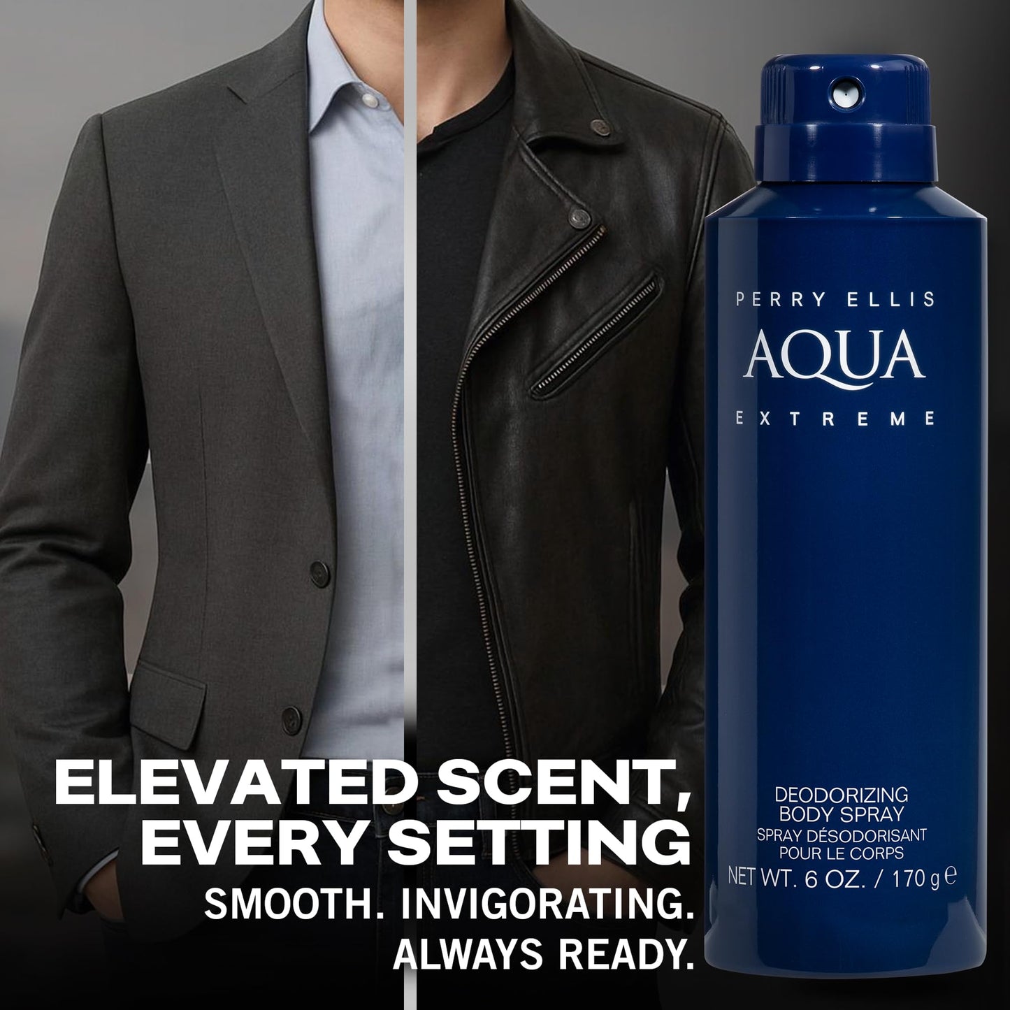 Perry Ellis Aqua Extreme Body Spray for Men - Body Spray Cologne, EDT, All Over Men's & Boys Mist with Notes of Fresh Wood & Spice Fragrance - 6 oz