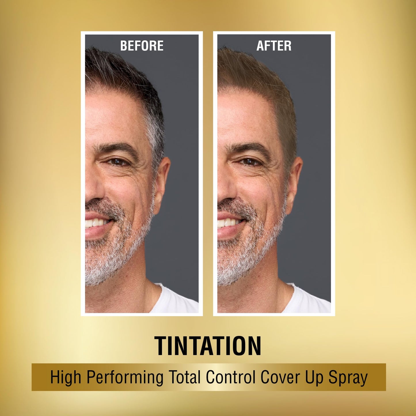 Red by Kiss Tintation Temporary Hair Color Spray, Instant Gray Root Touch Up Coverage, Water-Resistant & Smudge-Proof, Easy Wash Out, Barber
