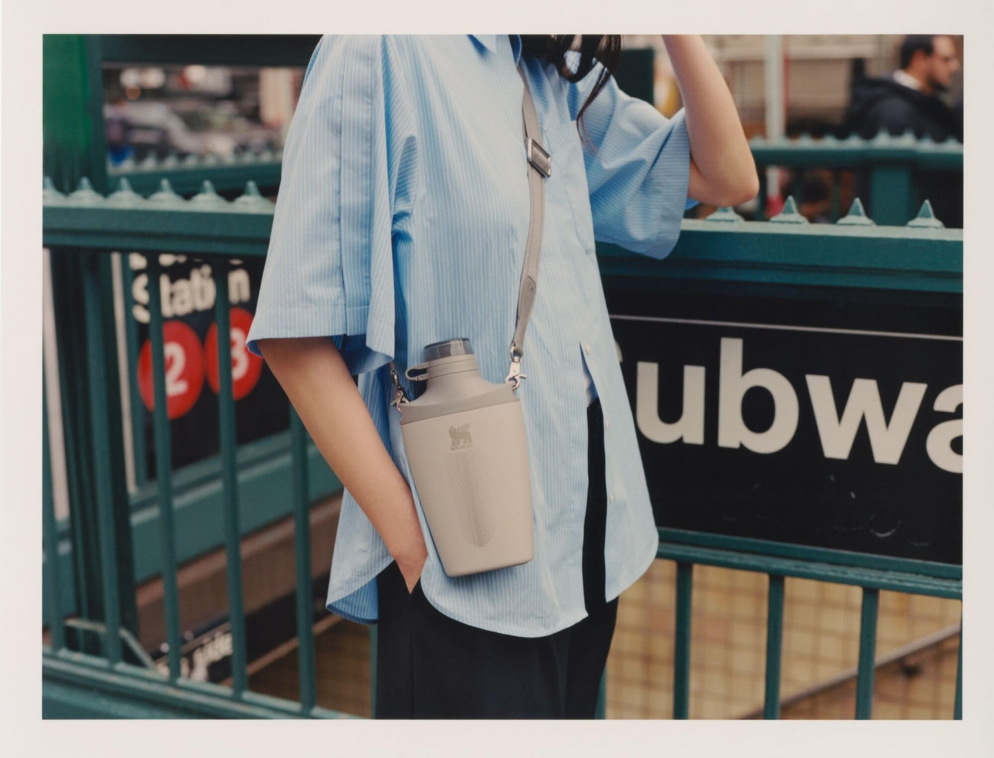 Stanley Cross Bottle | 23 oz Travel Bottle with Jacquard Strap | Leakproof Tritan Lid with Removable Straw | Insulated Stainless Steel Canteen…