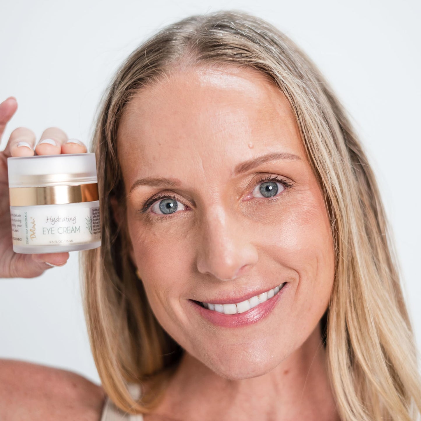 Deluvia Eye Cream Moisturizer, Under Eye and Around Eye Hydrating Eye Cream, Organic Aloe Vera, Vitamin E, Rosehip Seed Oil for Dry Skin