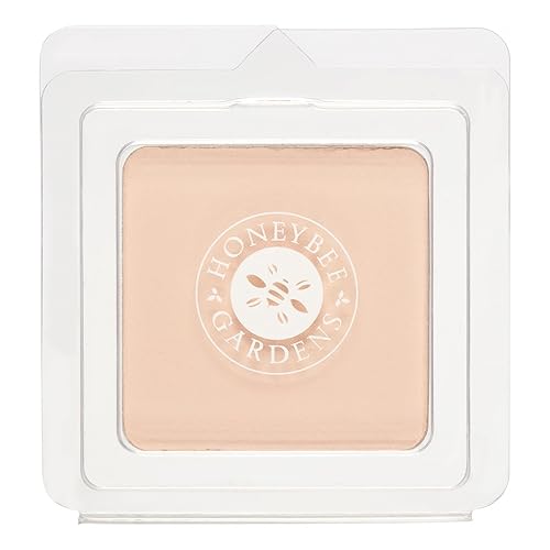 Honeybee Gardens Pressed Mineral Powder Foundation Refill, Avignon, Pale Light Neutral Shade, Adjustable Coverage, Natural Finish, With Botanical