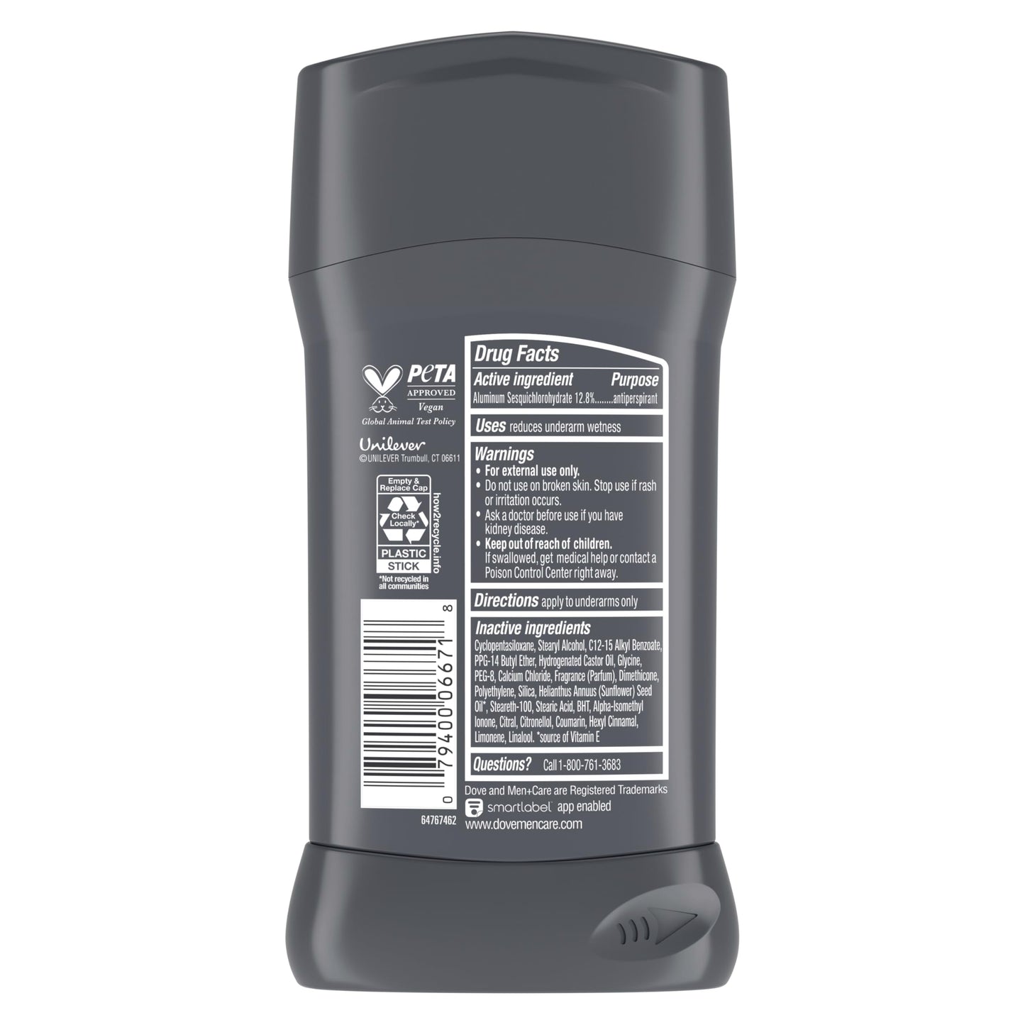 Dove Men+Care Antiperspirant Deodorant Stick Clean Comfort 72-Hour Sweat & Odor Protection Antiperspirant for Men With 1/4 Moisturizing Cream 2.6 oz Beauty and Personal Care Dove