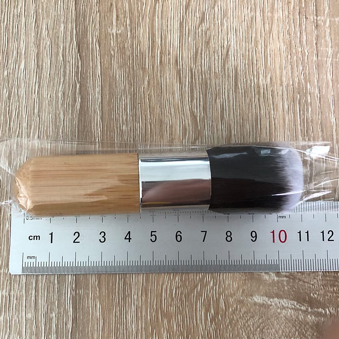 RN BEAUTY 2 Pieces Makeup Brushes Blush Brush Foundation Brush With Bamboo Handle Contour Bronzer Face Blender Brush for Liquid Cream Powder Mineral