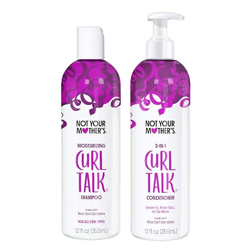 Not Your Mother's Curl Talk Shampoo and Conditioner Set for Curly Hair - (2 Pack) 12 fl oz - Shampoo and Conditioner for Women with All Curl Types