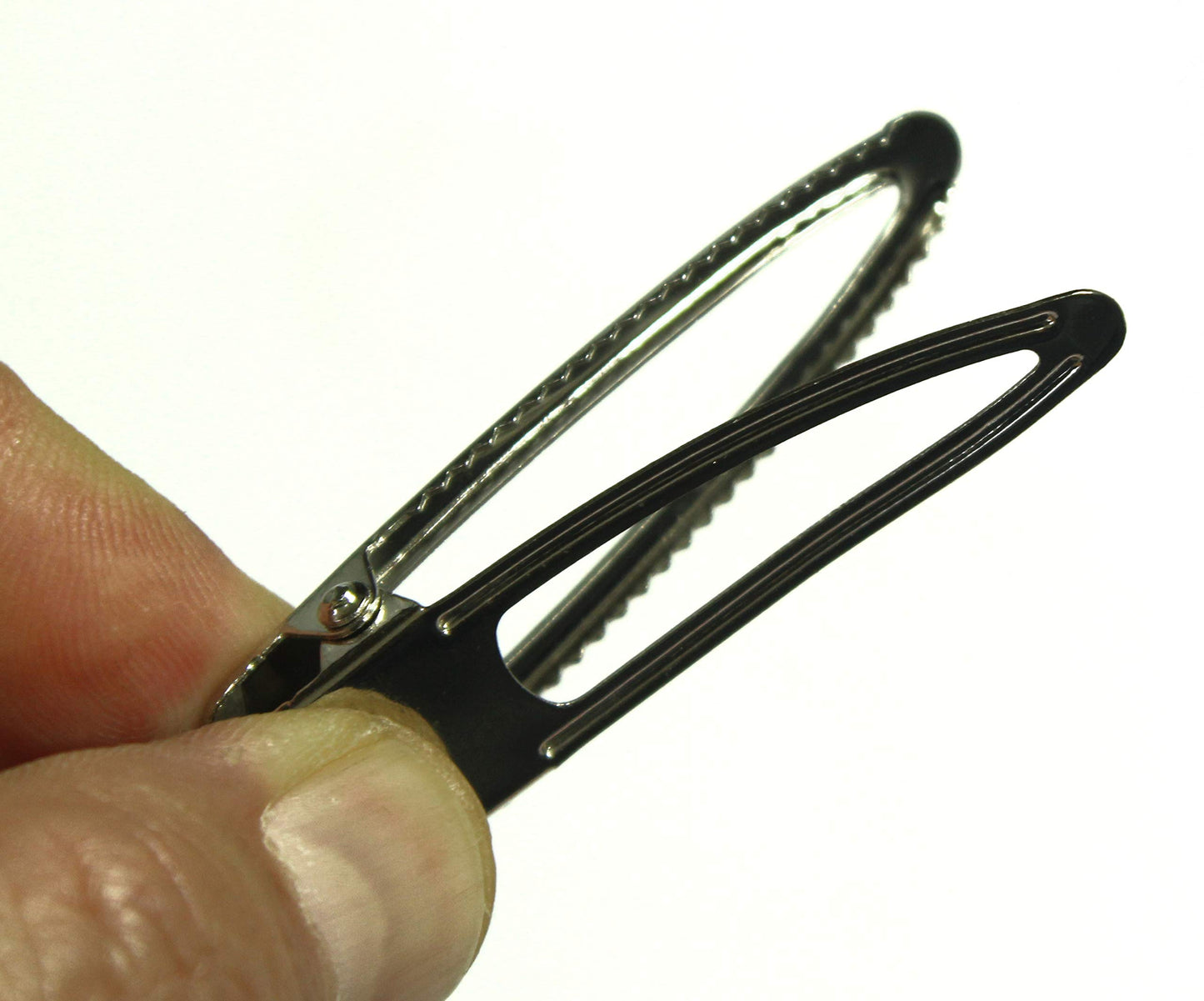 All in ONE Tear Drop Shape Hair Clips Metal Alligator Clips for DIY Craft (Silver - 20pcs)