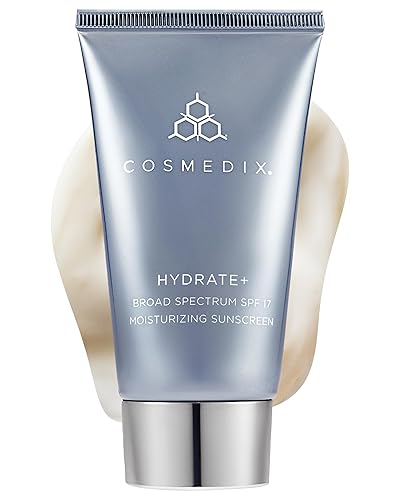 COSMEDIX Hydrate Plus Sunscreen with Broad Spectrum SPF 17 - Moisturizing Face & Body Sun Screen for Travel & Daily Skin Care - Sunblock for Skin