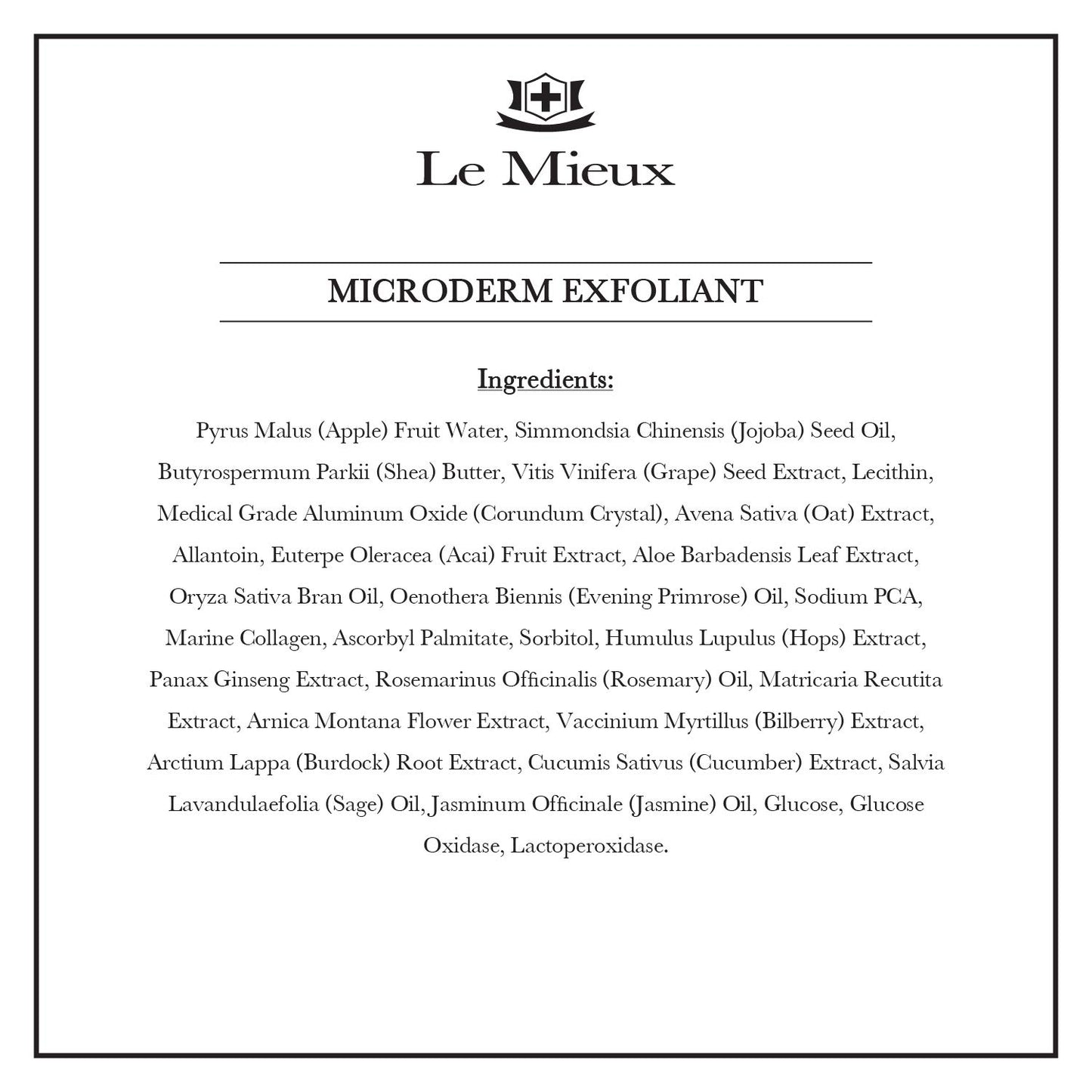 Le Mieux Microderm Exfoliant - Radiance Boosting Microdermabrasion Scrub for Face & Neck, Exfoliating Facial Polish for Congested Pore & Uneven Skin