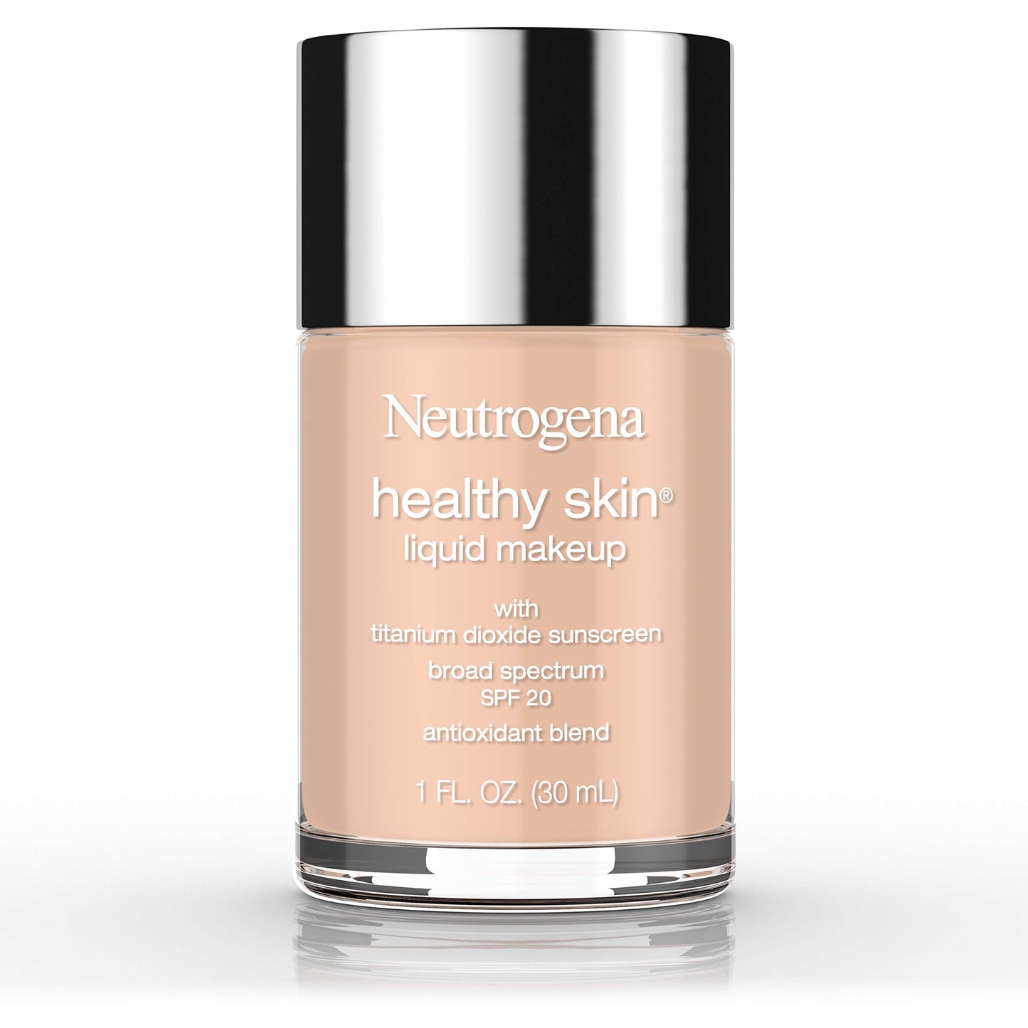 Neutrogena Healthy Skin Liquid Makeup Foundation, Broad Spectrum SPF 20 Sunscreen, Lightweight & Flawless Coverage Foundation with Antioxidant Vitamin