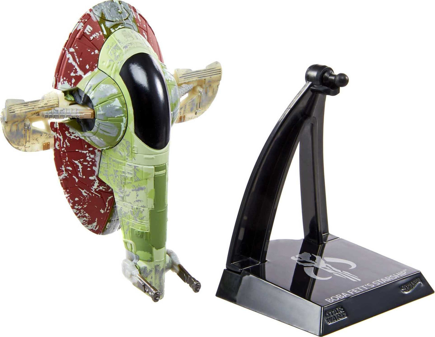 Hot Wheels Star Wars Starships Select Boba Fett's Starship, Premium Collectable Replica with Movable Part & Display Stand