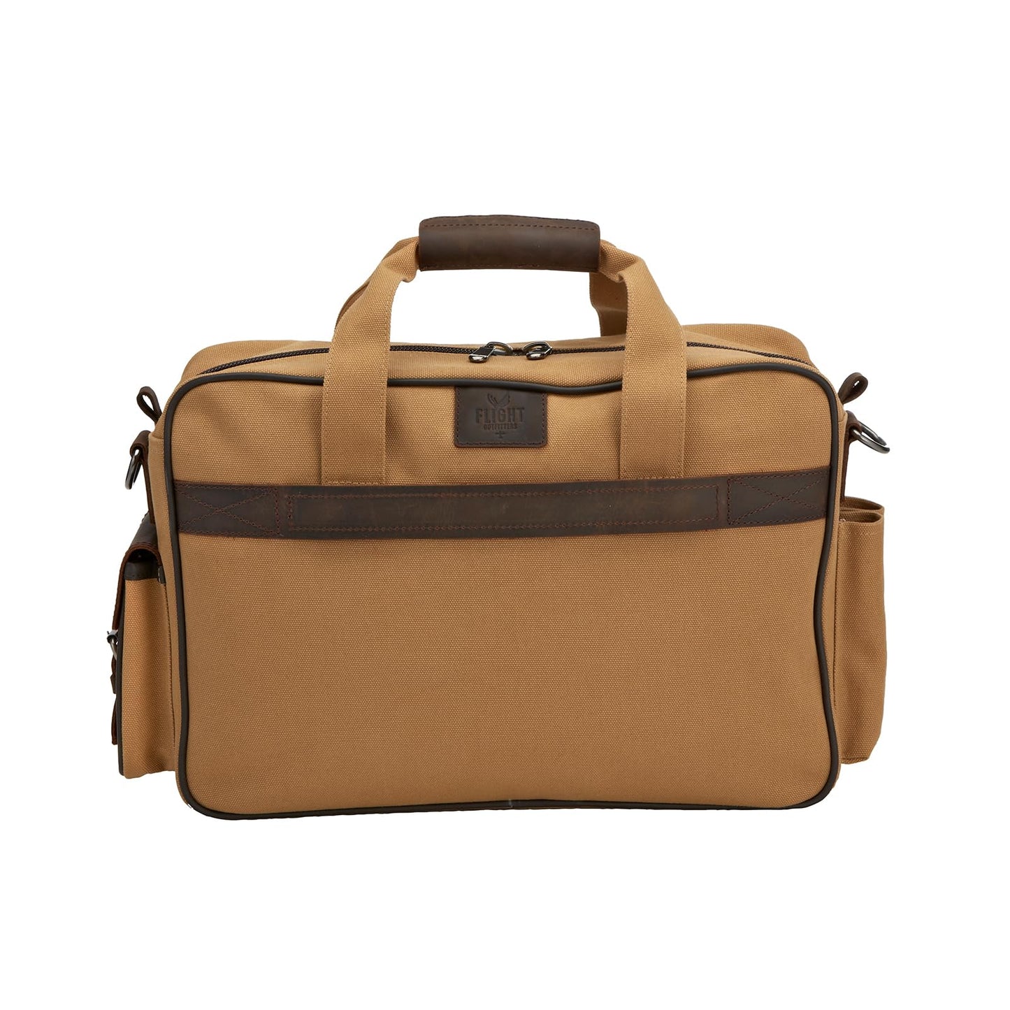Flight Outfitters Unisex Bush Pilot Folio Hand/Shoulder Carry Canvas & Leather Work Travel Aviation Gear Organizer Flight Bag