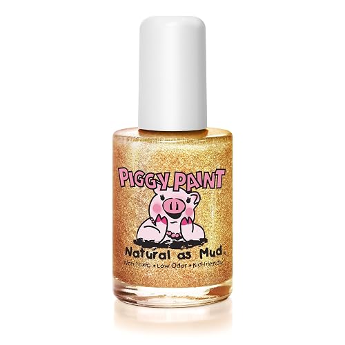 PIGGY PAINT 100% Non-toxic Girls Nail Polish, Safe, Chemical Free, Low Odor for Kids - 0.5 Fluid Ounce - Heart of Gold Beauty & Personal Care Piggy Paint