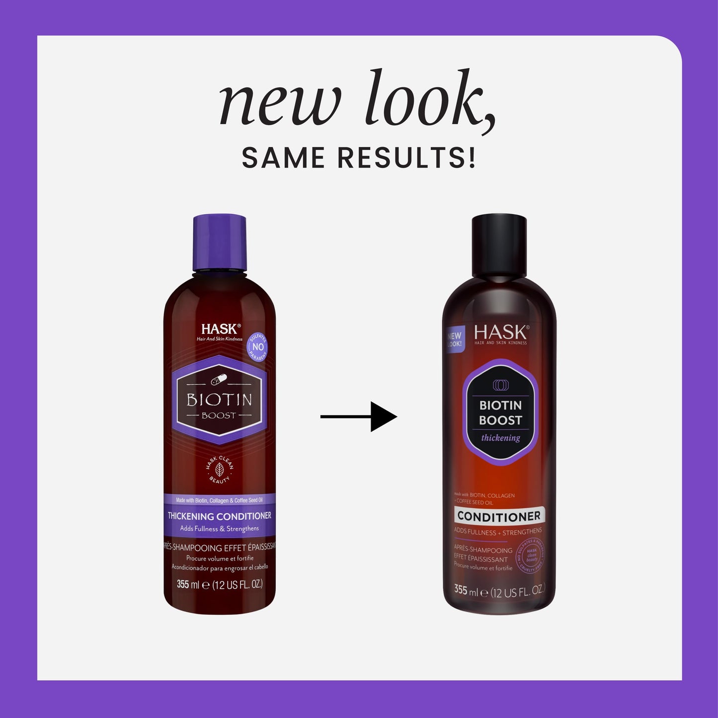 HASK Biotin Boost Thickening Shampoo + Conditioner Set | Adds Fullness, Strengthens, Volumizes, Sulfate-Free, Paraben-Free, Gluten-Free, Color Safe |