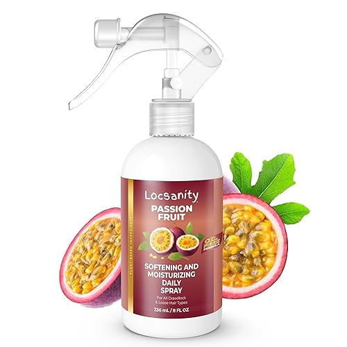 Locsanity Daily Moisturizing Spray for Dull, Dry Locs - Passion Fruit Hair and Scalp Moisturizer for Dreadlocks, Sisterlocks, Microlocks, Braids
