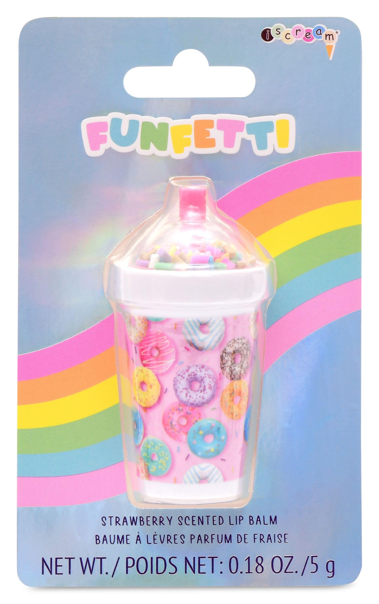 iscream Yummy Milk Shake Shaped Strawberry Scented Lip Balm