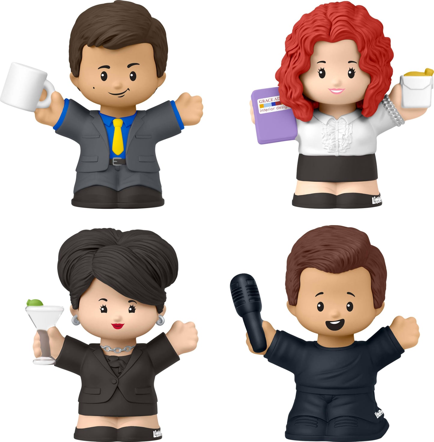 Little People Collector Will and Grace TV Series Special Edition Set for Adults & Fans, 4 Figures in a Display Package (Amazon Exclusive)
