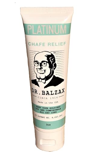 Dr. Balzax Platinum Prevents Skin Chafing & Irritation. Trusted Protection. An Anti-Chafe Cream for Long Lasting Chafing Protection. Non Sticky. Quick