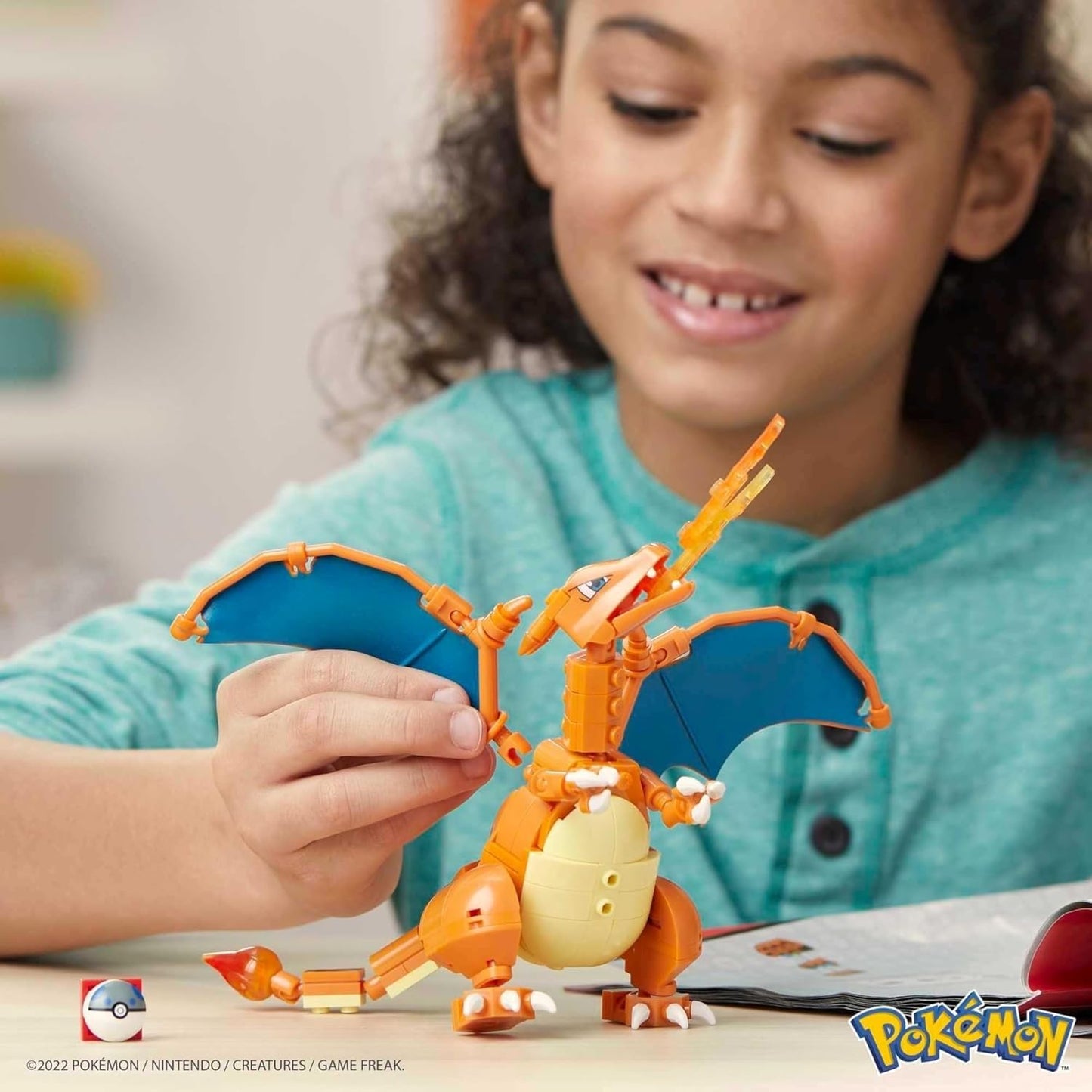 MEGA Pokémon Building Toys Set Charizard with 222 Pieces, Articulated and Poseable, 4 Inches Tall, for Kids