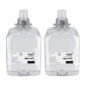 GOJO E2 Foam Handwash with BAK, Fragrance Free, 2000 mL Foam Hand Soap Refill FMX-20 Push-Style Dispenser (Pack of 2) - 6264-02