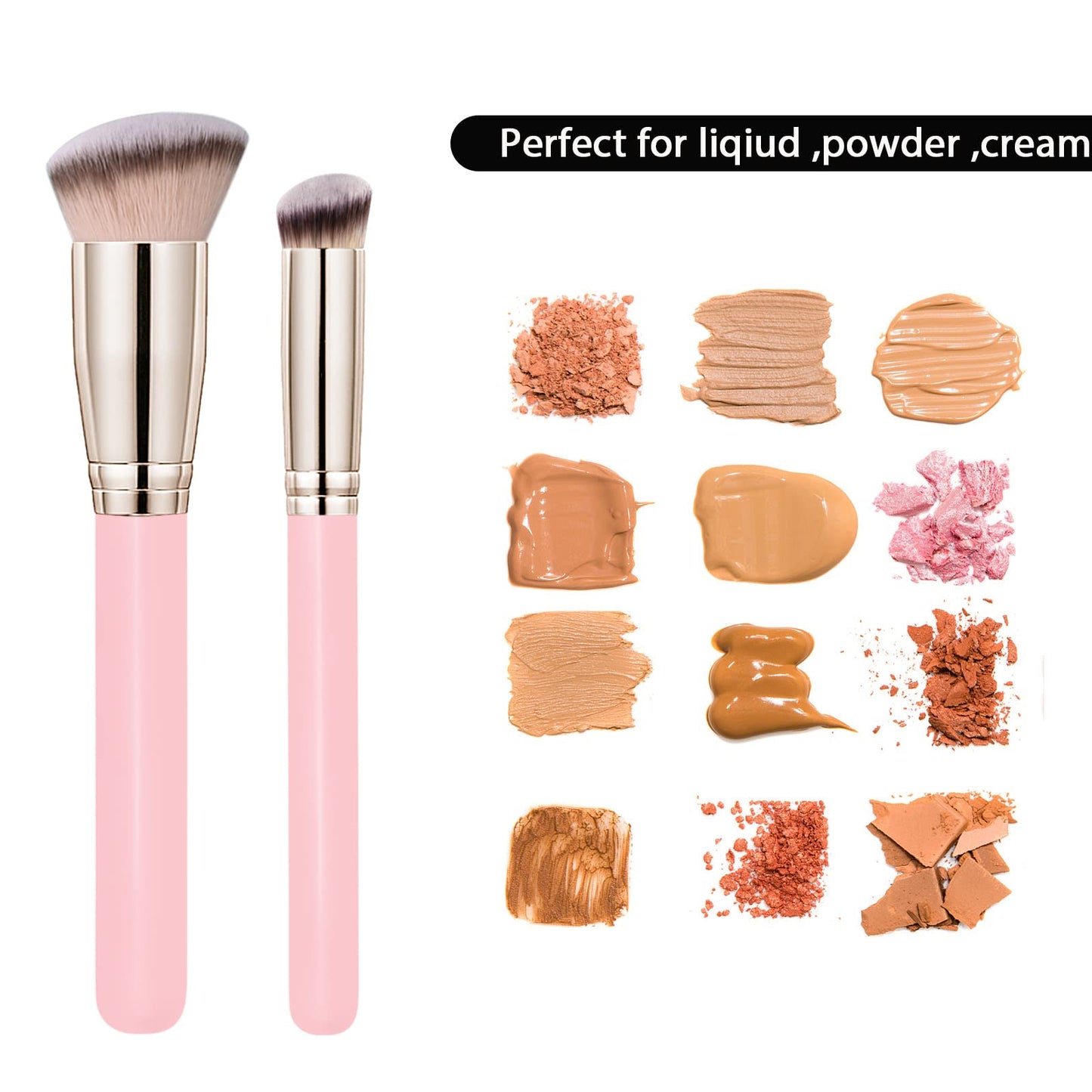 Makeup Brushes Dpolla Pro Foundation Brush and Flawless Concealer Brush Perfect for Any Look Premium Luxe Hair Contour Brush Perfect for Blending