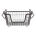 DII Metal Wire Mesh Stackable Utility Storage Bin, Small, 11x11x6, Black