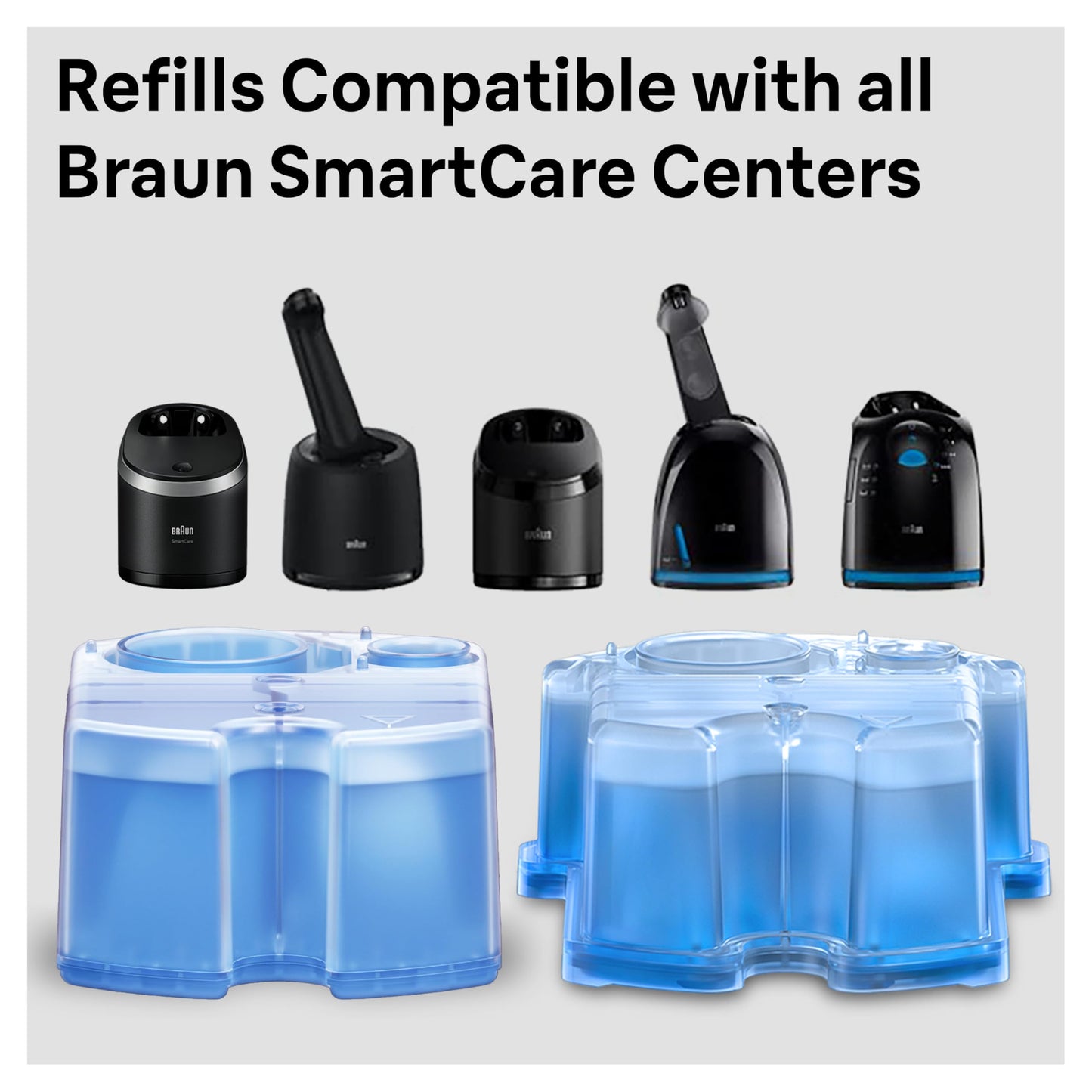 Braun Clean & Renew Refill Cartridges CCR, Replacement Shaver Cleaner Liquid Solution for Clean&Charge System, Pack of 4 Beauty and Personal Care Braun