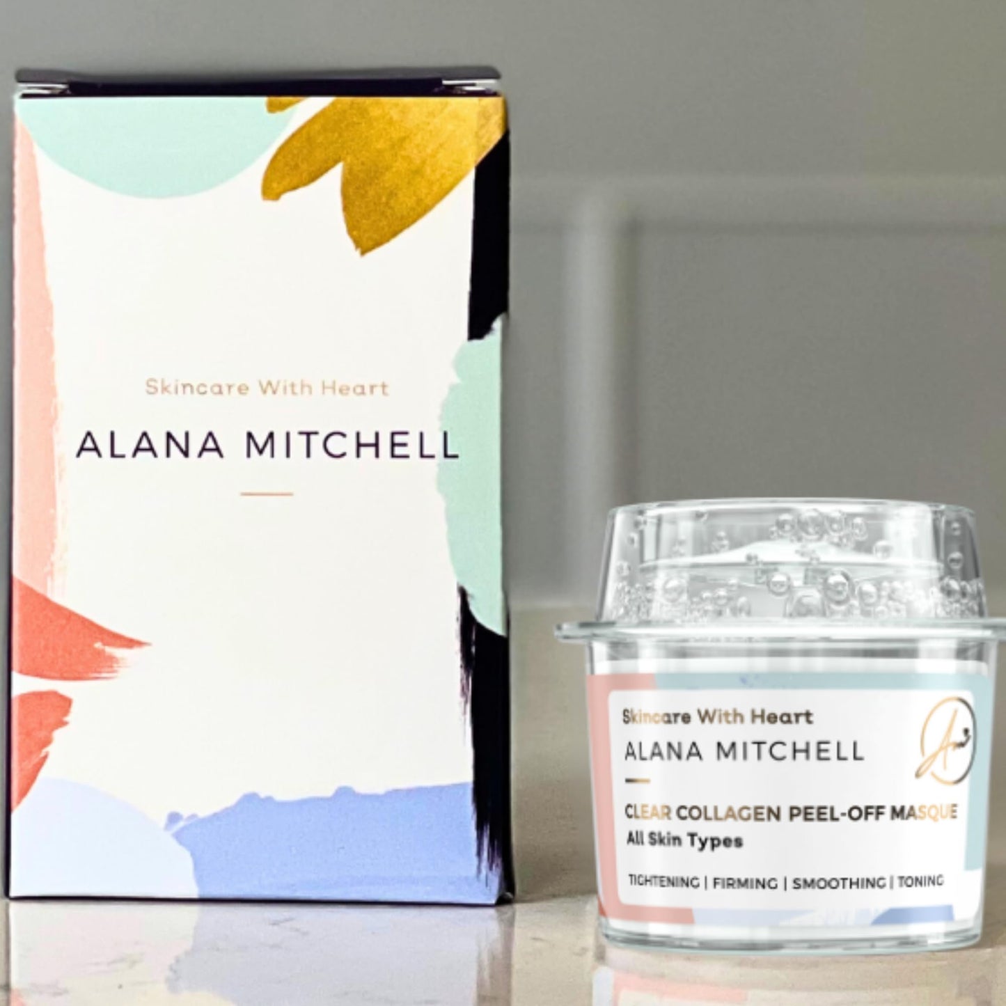 Alana Mitchell Anti Aging Collagen Facial Mask, Peel Off Face Mask Reduces Wrinkles & Fine Lines, Hydrating Face Masks, Tightening & Firming Skin
