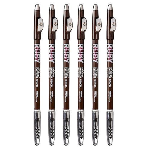 Kiss Go Brow Eyebrow Wooden Pencil Light Medium Brown(6 Pieces)
