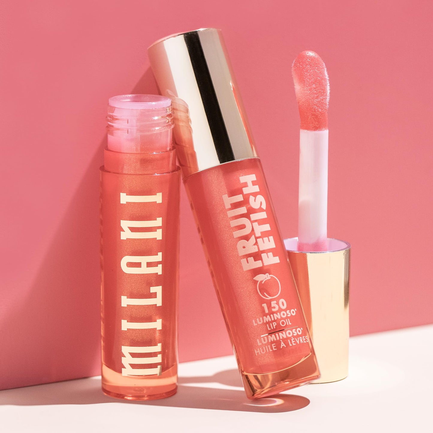 Milani Fruit Fetish Lip Oil, Tinted Lip Gloss & Hydrating Lip Oil Treatment, Moisturizing Non Sticky Clear Shine, High Shine Lip Balm for Dry Lips