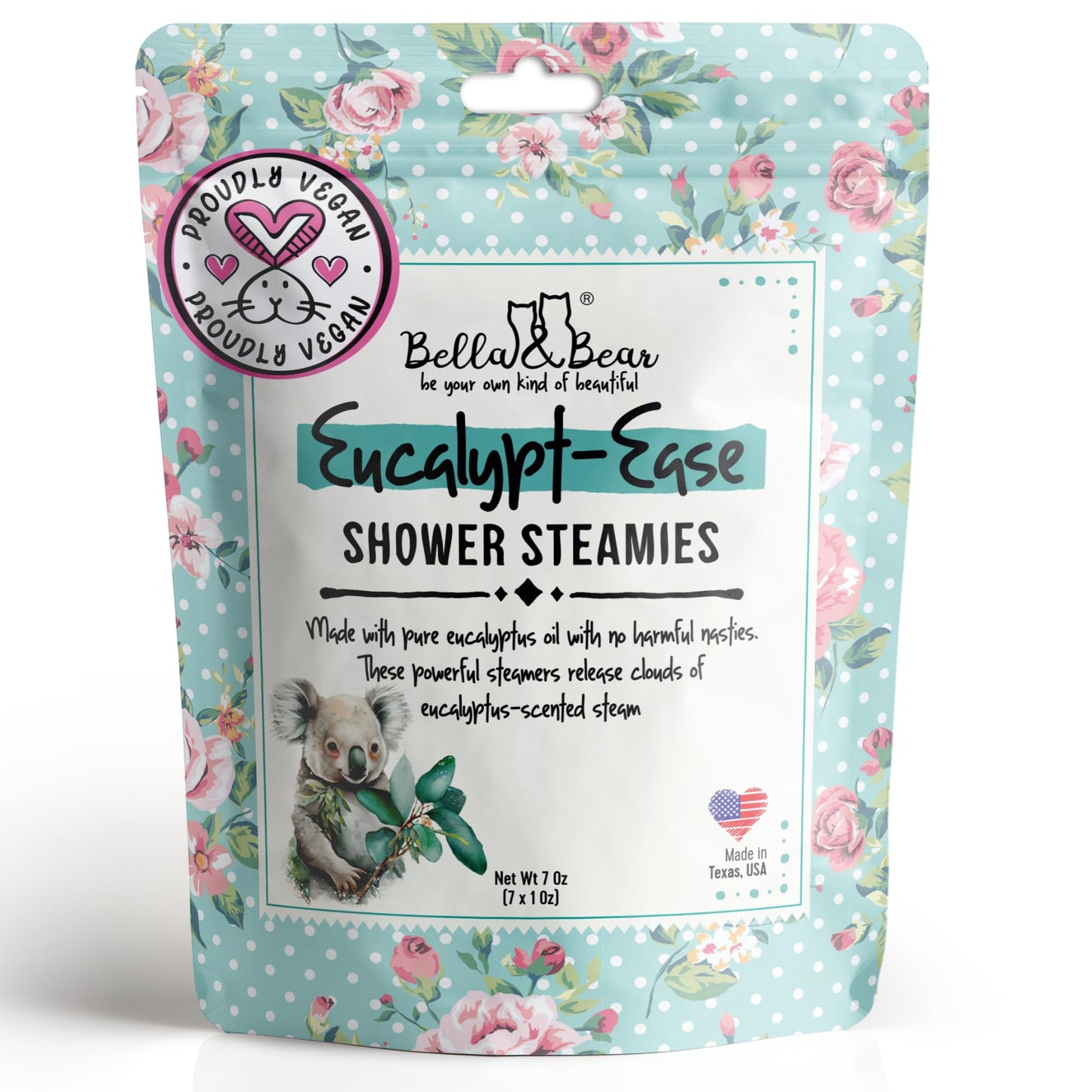Bella & Bear Shower Steamers Eucalyptus Shower Bombs Aromatherapy, Shower Tablets - Eucalypt-Ease Shower Steamers with Essential Oils - Home…