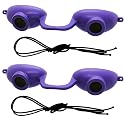Super Sunnies Flex UV Eye Protection, FDA Compliant Tanning Bed Goggles, Red Light Therapy Glasses - Purple