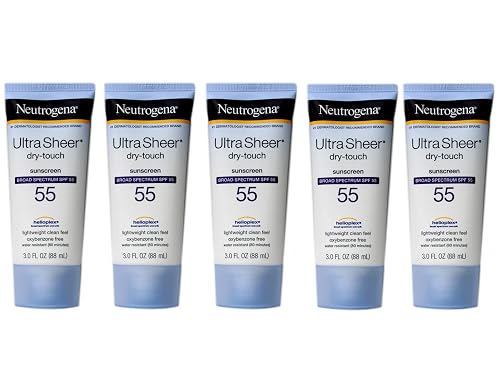 Neutrogena Ultra Sheer Dry-Touch Sunscreen SPF 55 3 oz (5 Pack)