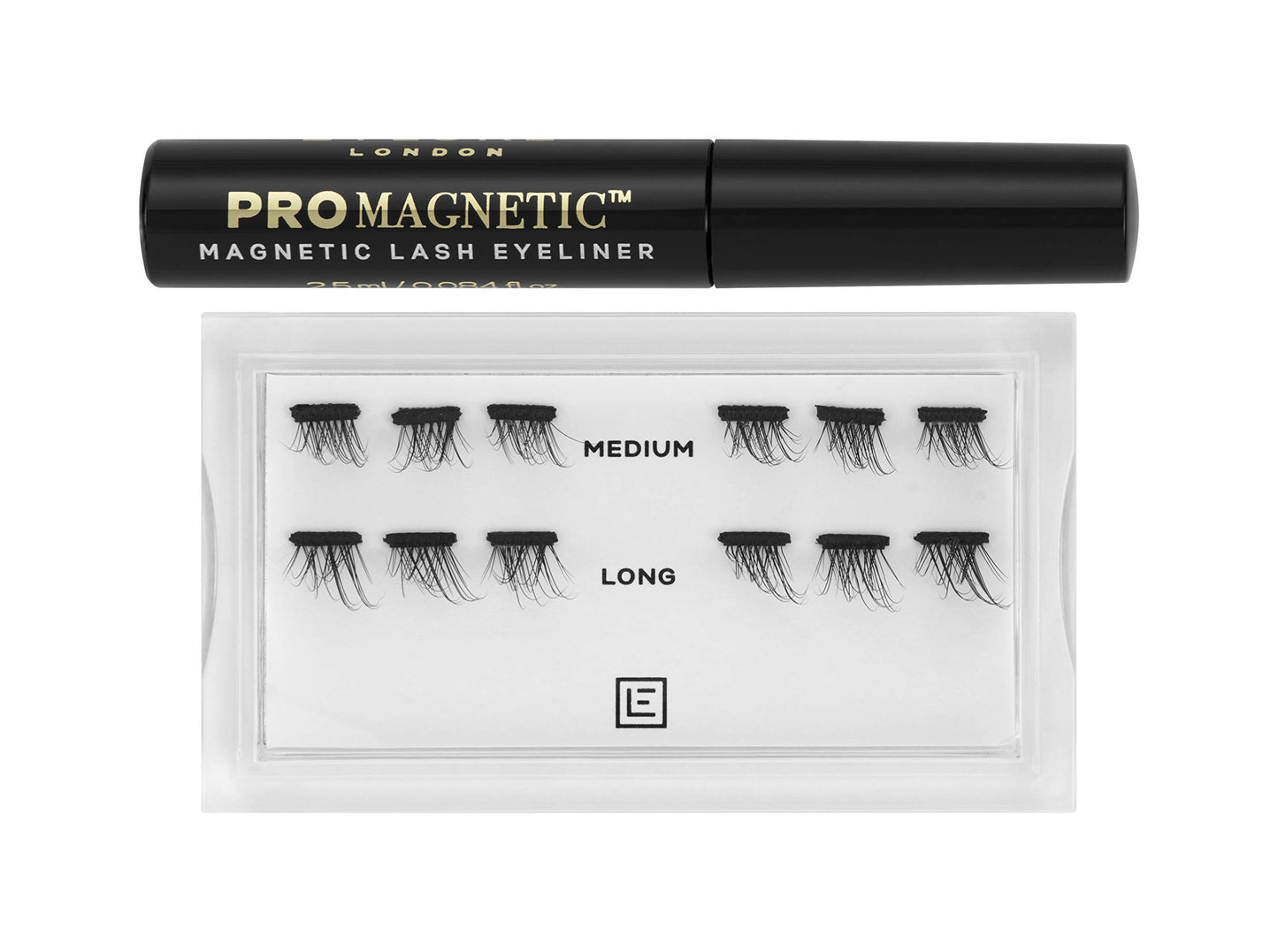 Eylure PROMAGNETIC Magnetic Eyeliner and False Lashes Kit, Faux Mink Flares, Medium and Long, No Glue Needed